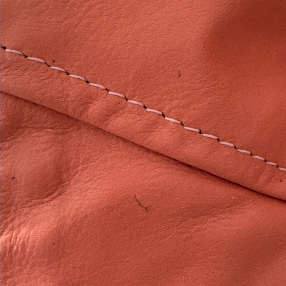 NWT [Leather Skin] Quilted 100% Genuine Leather Moto Jacket in Pink Women’s L - Picture 13 of 15